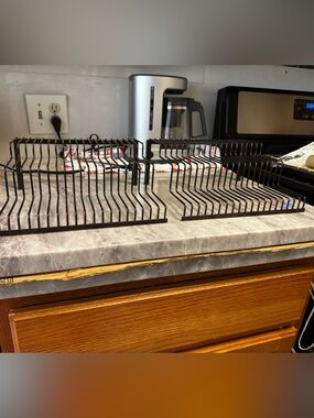 Wire spice Racks - deep charcoal Set of 2
